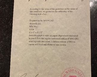 Eiffel Way lithograph by Shotwell 