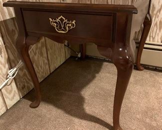 Queen Anne  end table  Basset Cherry 21 W x 27 D x 22.5 H
