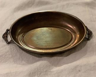 Silver plated serving dish