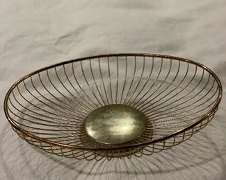 Bread basket silver plate