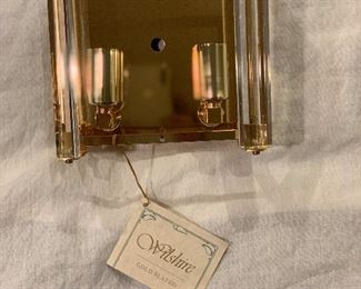 Wilshire gold plated wall sconce - never used