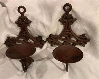 Iron candle sconces 