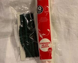 No-sew adhesive  & embroidered fringe