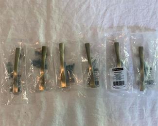 Draw pulls - polished antique brass - never used