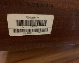 Ethan Allen queen size bed with 2 night stands