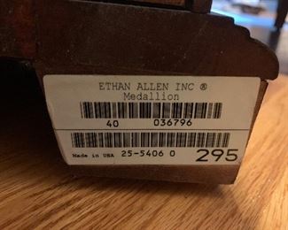 Ethan Allen queen size bed with 2 night stands