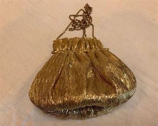 Vanessa gold evening bag