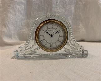 Waterford battery operated crystal clock