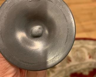 Pewter pitcher and wine gobblets