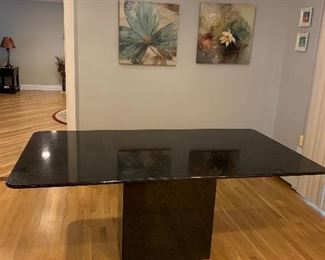 Custom Granite Table    Black Galaxy  72 x 40