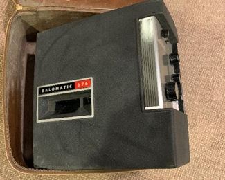 35 mm film projector Balomatic 676 w/leather case