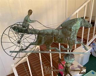 Antique copper weathervane