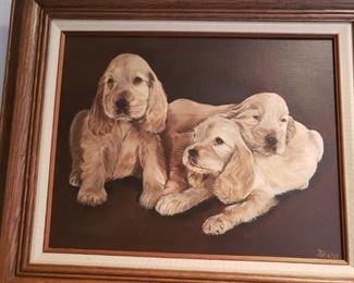 Original Puppy Oil signed by Artist
