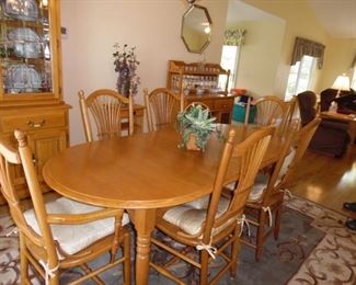   Oval Dining Table with 6 Chairs