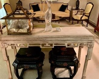 Vintage Asian and Hollywood Regency furniture