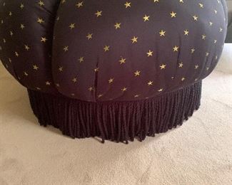 Tufted Black ottoman