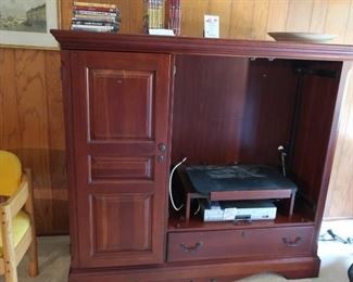 entertainment center and stereo  equipment