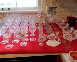 stemware and  other  glassware