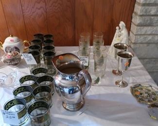 Mid  century  glassware, spode  glasses