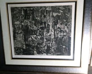 #9/210 
1963 Rudy Pozzatti  ="Night in Etruria" framed excellent condition $750.