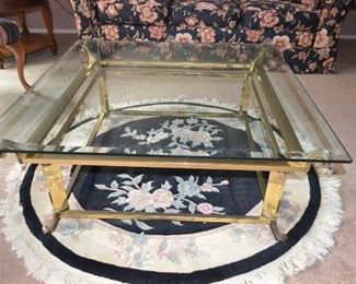 Brass Base and 40" Square $80 for Round Area Rug 