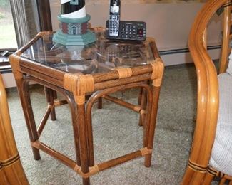 Rattan End Table 23"W x 26"D x 22"H