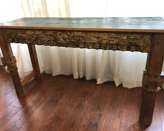 Jim Morrison owned Teak Carved Table w/ certificate of authenticity
-$5000