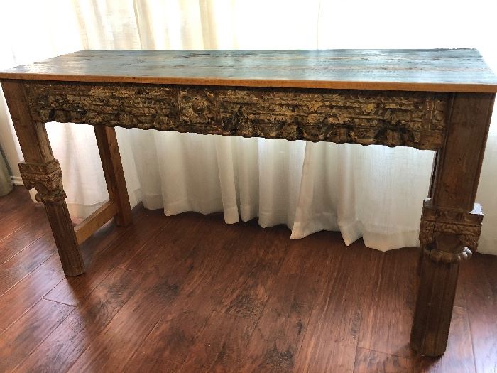 Jim Morrison owned Teak Carved Table w/ certificate of authenticity
-$5000