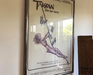 Vintage Tarzan poster with frame
-$100
