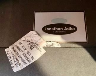 3. Jonathan Adler Suede Tufted Sofa (86" x 34" x 32") 