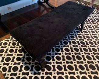 59. Black Tufted Bench (48" x 20" x 18")