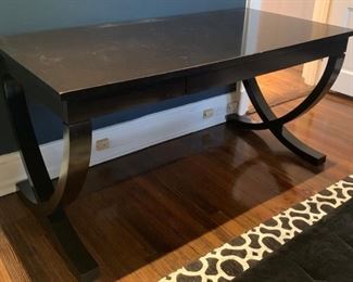 58. Plantation One Drawer Desk on Contemporary Base (60" x 30" x 30") (as is)