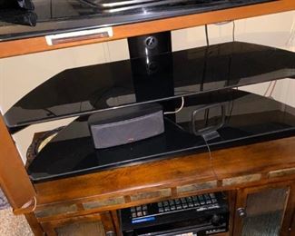 Entertainment Center (Two Pieces Stacked) / 55" LG TV with remote / Onkyo Receiver  