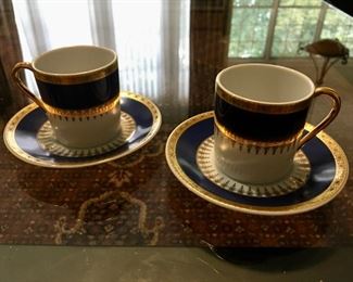 Fine Limoges Demitasse cups & saucers, set of 10