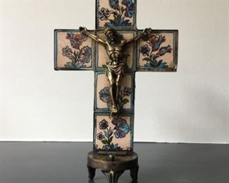 Tile and bronze crucifix