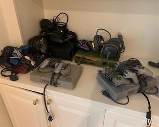 Vintage playstations and xbox and fatboys