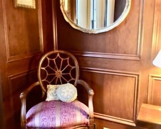 Library chair and mirror