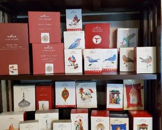 Birds and Seashells and Christmas Windows Hallmark Ornaments