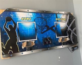 Basketball scoreboard wall hanging lights up as is