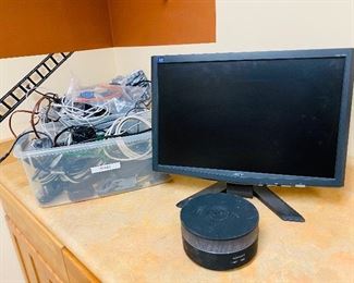 computer monitors and cables