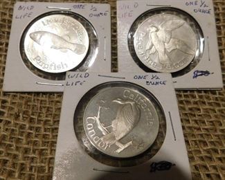 3 1/2 Ounce Silver Wildlife Rounds