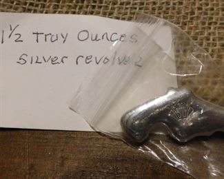 1+1/2 Ounce Silver Figural Revolver