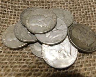 10 Franklin Half Dollars