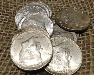 10 90% Silver Kennedy Half Dollars