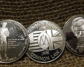 3 Franklin Mint Sterling Coins