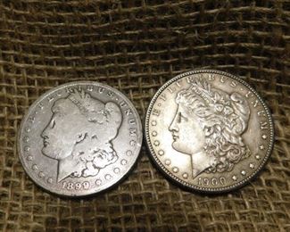1899 O and 1900 Morgan Dollars