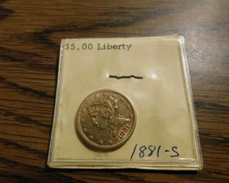 1881 S U.S. Five Dollar Gold