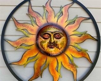 Metal Sun Yard Art