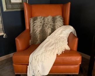ETHAN ALLEN Parker Leather Chair