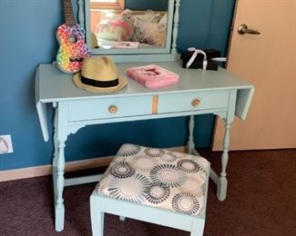 Chalk Painted STICKLEY Vanity with Drop Leaf Sides